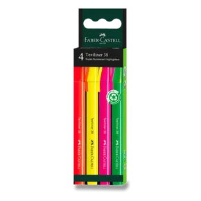 Faber-Castell Textliner 38 Highlighter Set 4 Stück